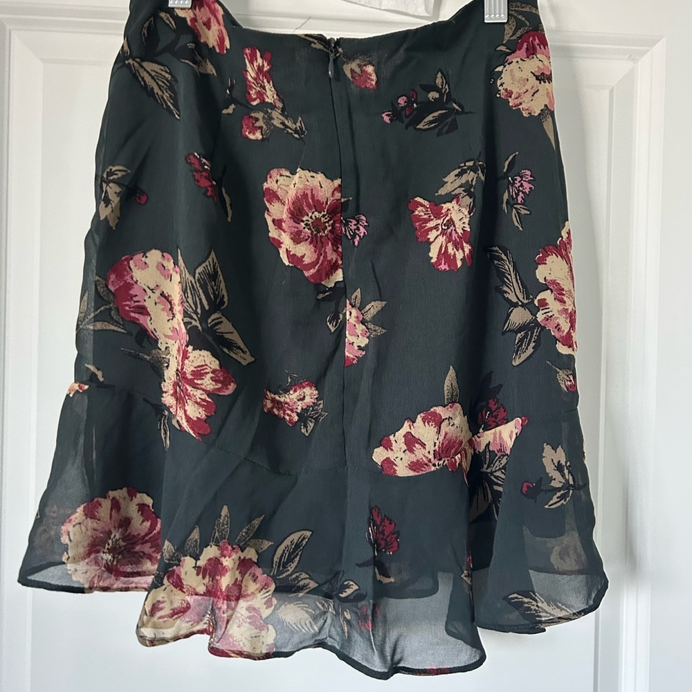 Cotton Candy Black Mini A-Line Skirt with Ruffled Hem